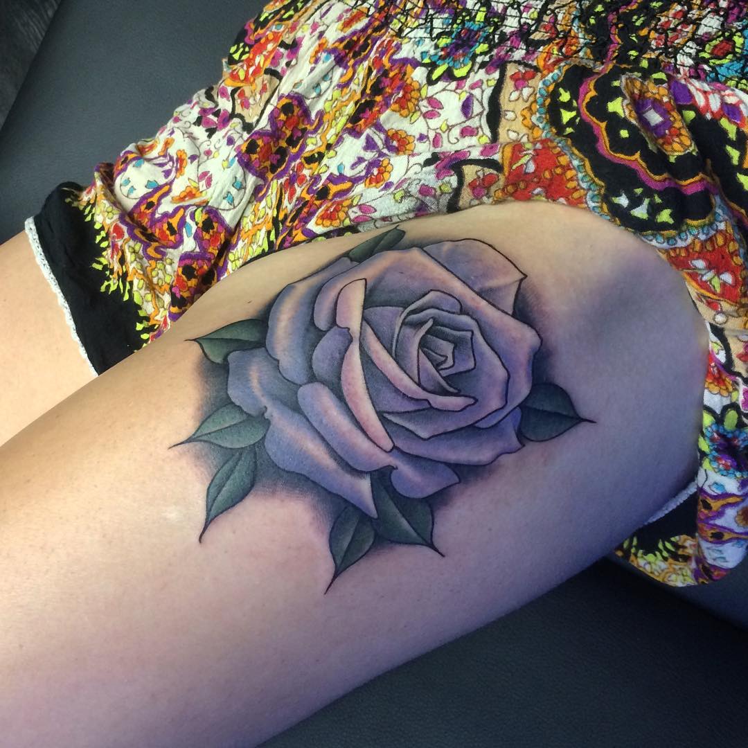 Rose Thigh Tattoo Best Tattoo Ideas Gallery