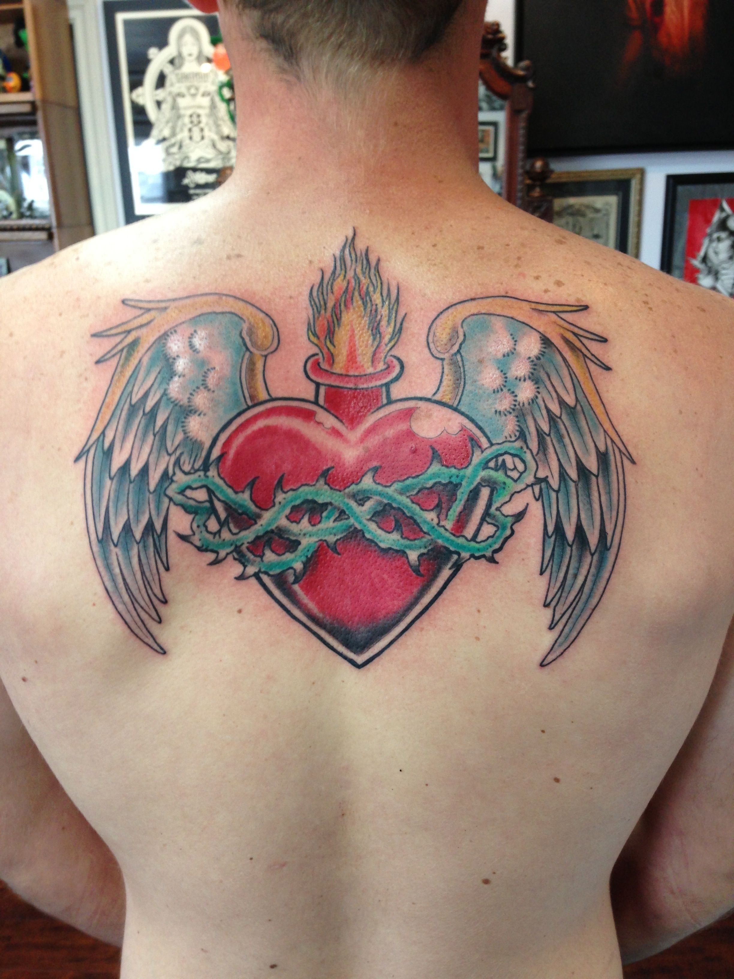 Sacred Heart Tattoo Ideas Color And Black And Grey