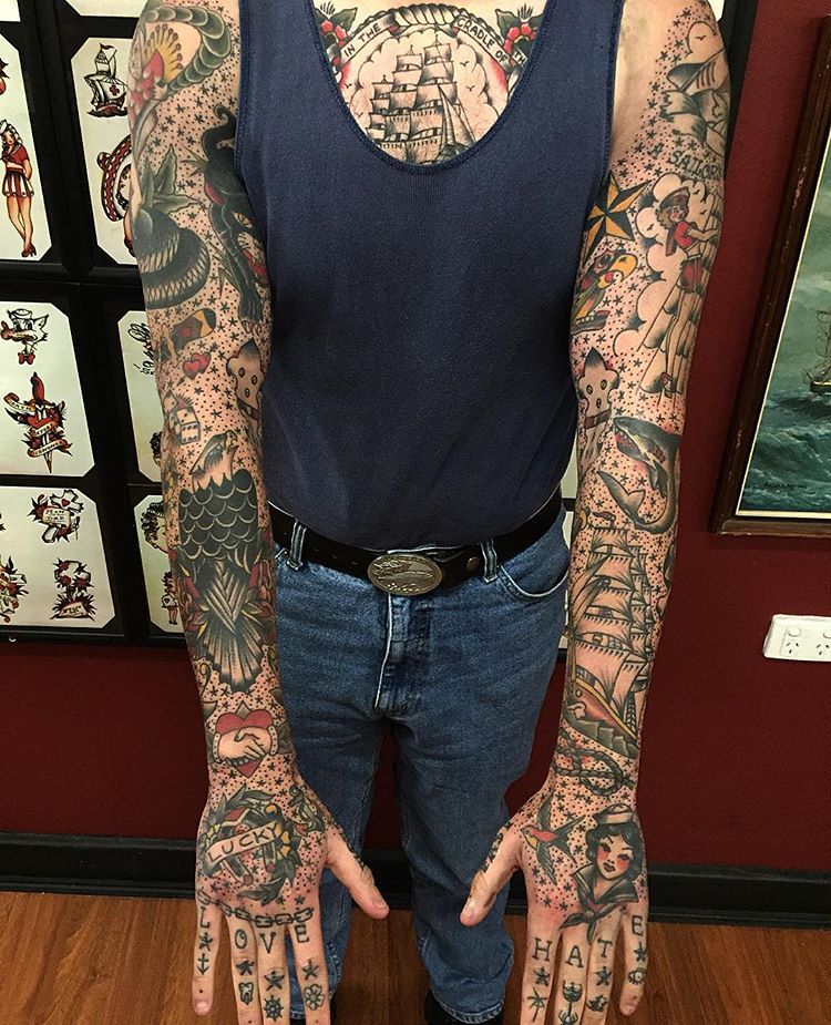 Sailor Jerry Sleeve Tattoo