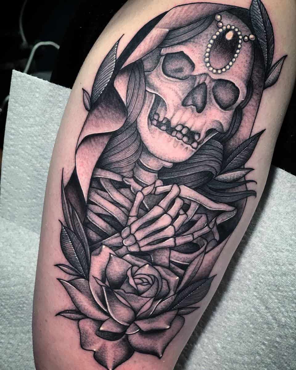 5 Unique Santa Muerte Tattoo Ideas for Inspiration