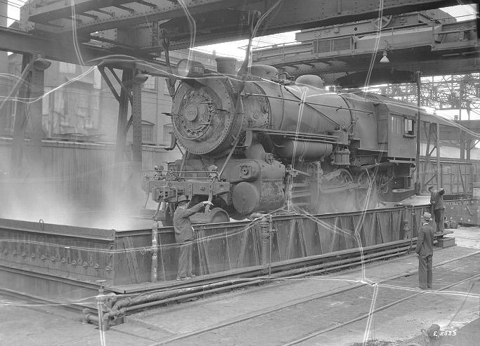 Saturday Night Bath Time A Lye Bath Being Performed At The Prr Machine Shops Altoona Pa 1930