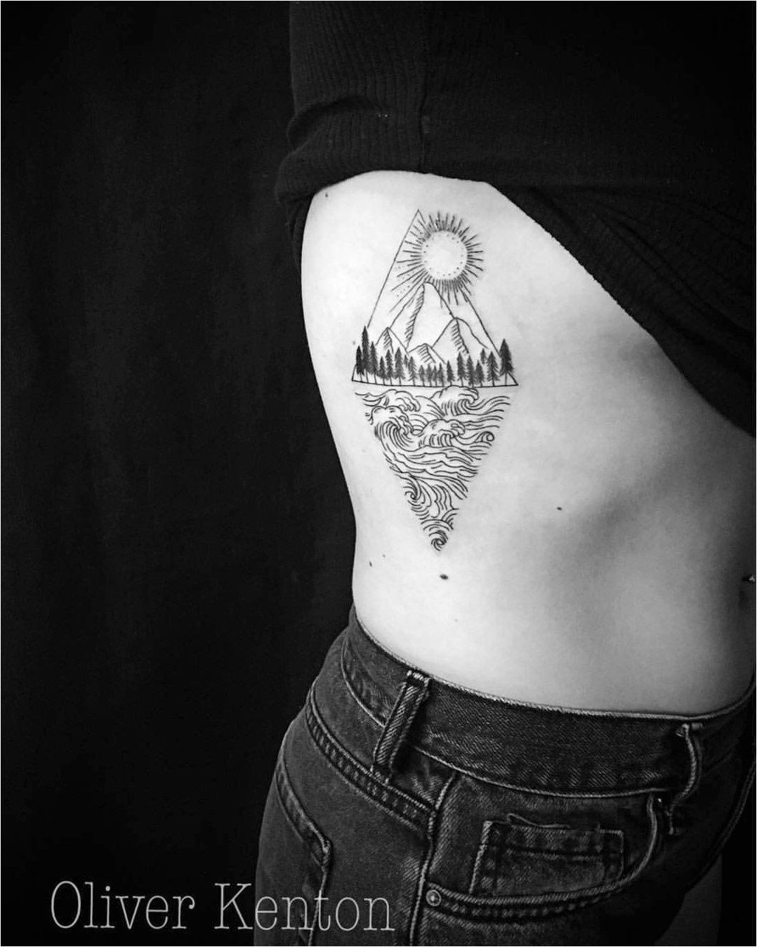 Scenic Mountain And Ocean Tattoo Creativetattoos Click To See More