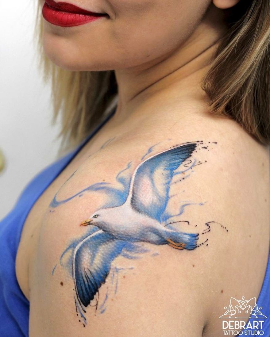 Seagull Tattoo Tattoo Designs Men Flying Tattoo