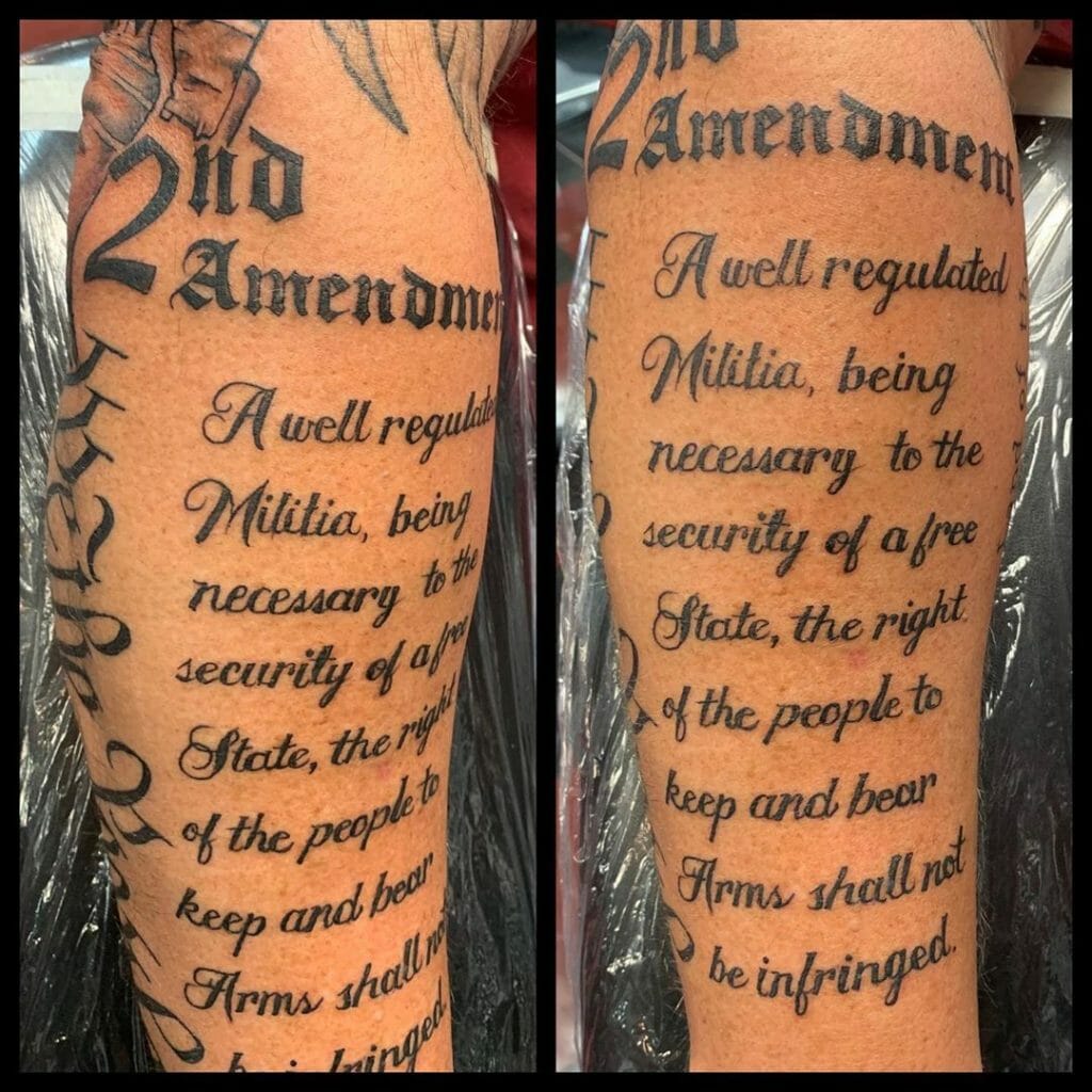 Second Amendment Tattoo Forearm