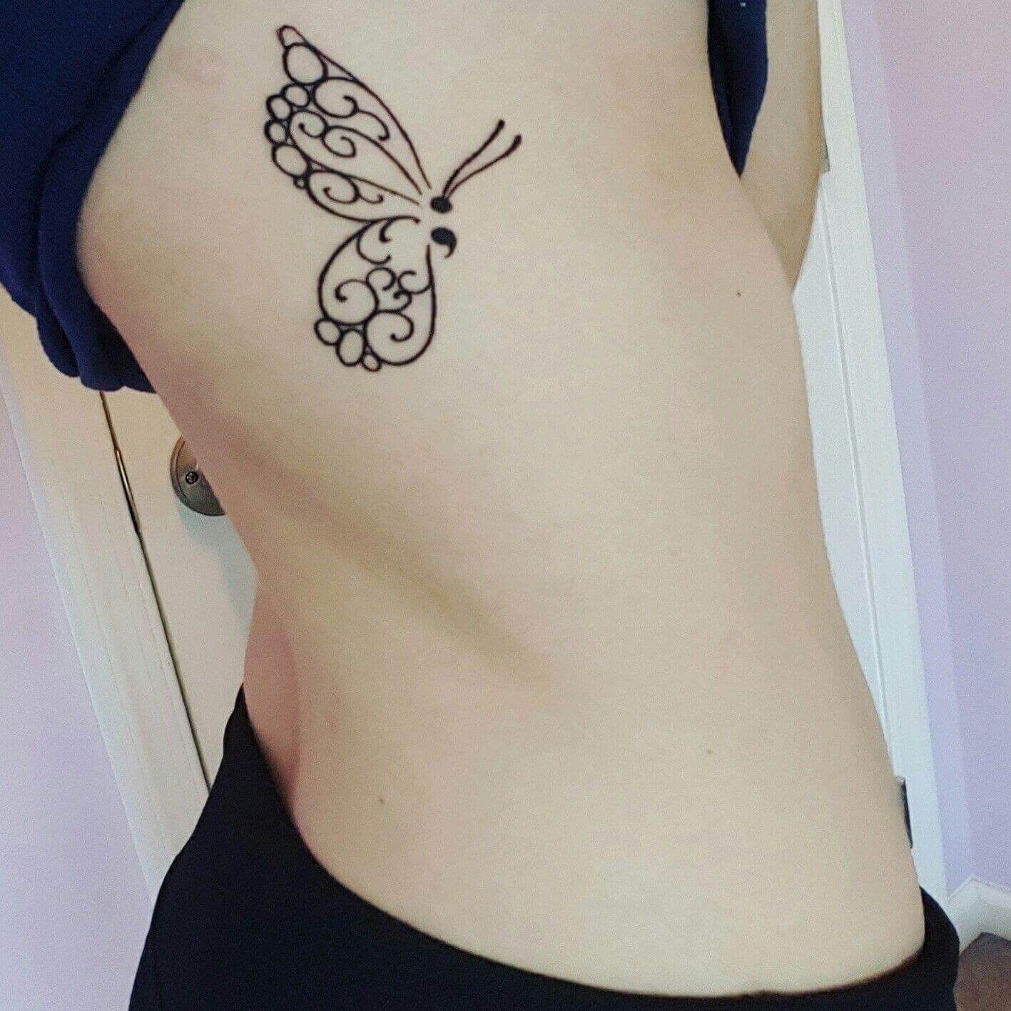 Semi Colon Butterfly Tattoo Artofit