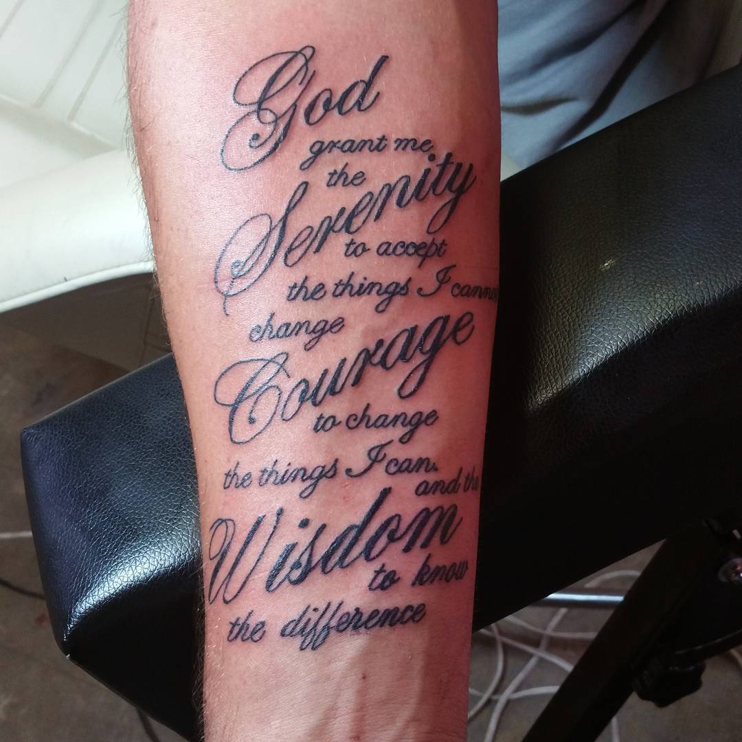 7 Unique Serenity Prayer Tattoo Designs to Inspire Serenity