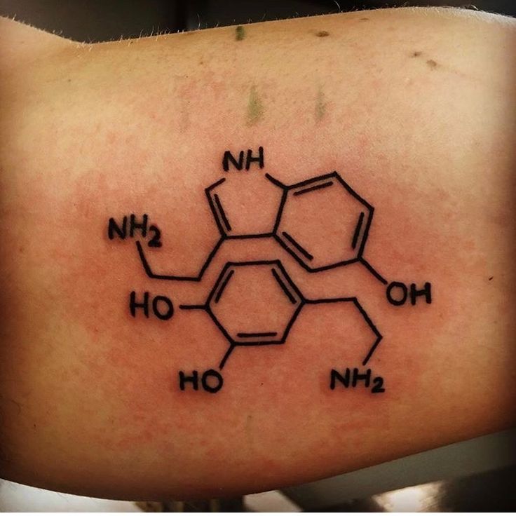 Serotonin Und Dopamine Tattoo Molecule Tattoo Dopamine Tattoo