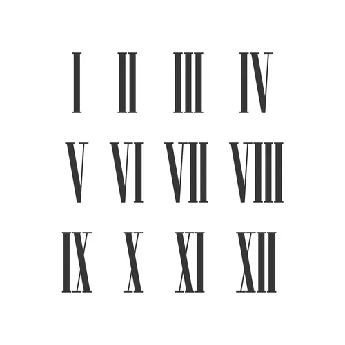 Set Of Roman Numerals Royalty Free Vector Image