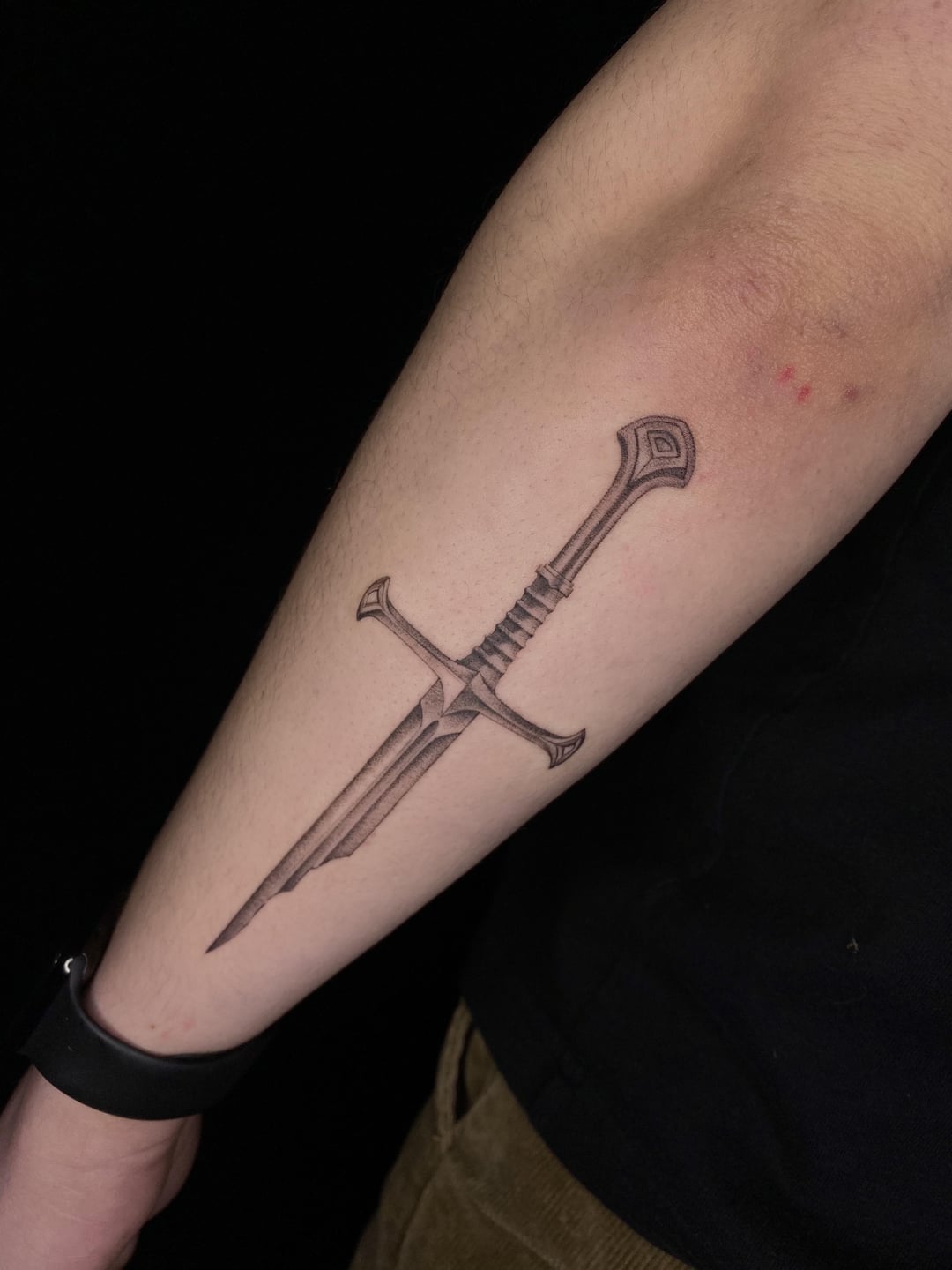 Shard Of Narsil Lotr Done By Raul Bussot In Brooklyn Ny R Tattoos