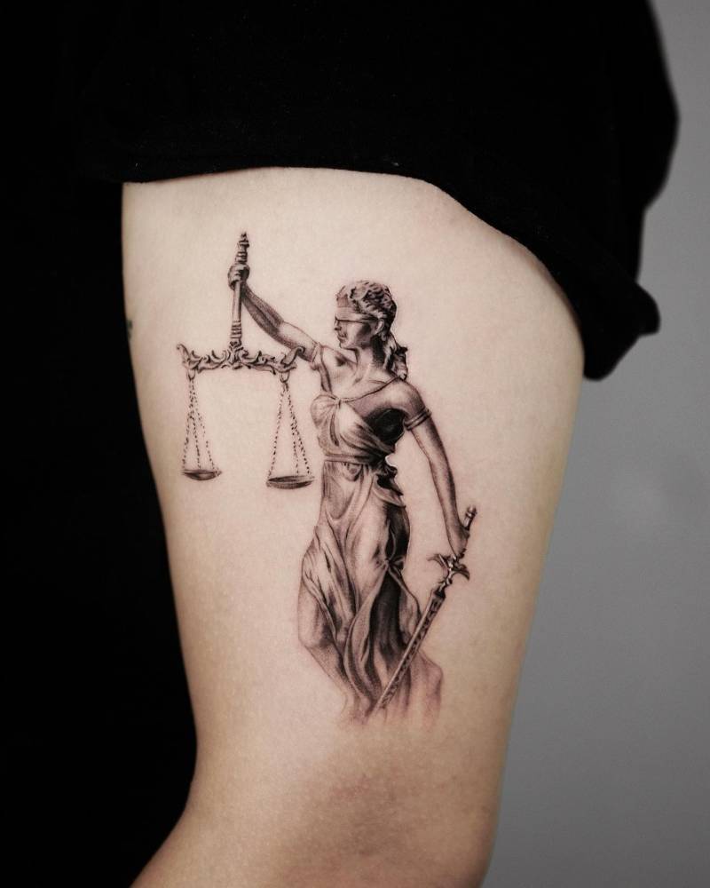 Share 65 Realistic Lady Justice Tattoo In Eteachers