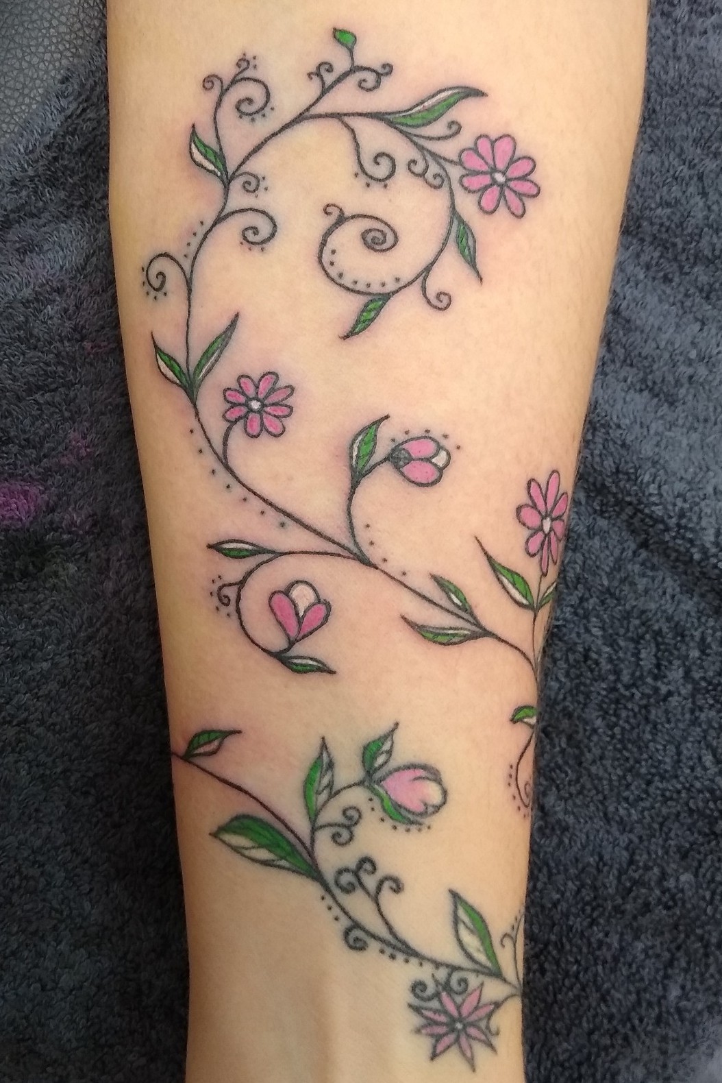 Share 71 Flower Vine Tattoos On Arm Super Hot In Cdgdbentre