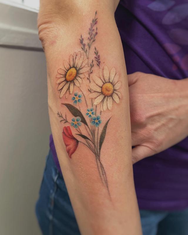 Share 77 Bouquet Birth Flowers Tattoo In Coedo Com Vn