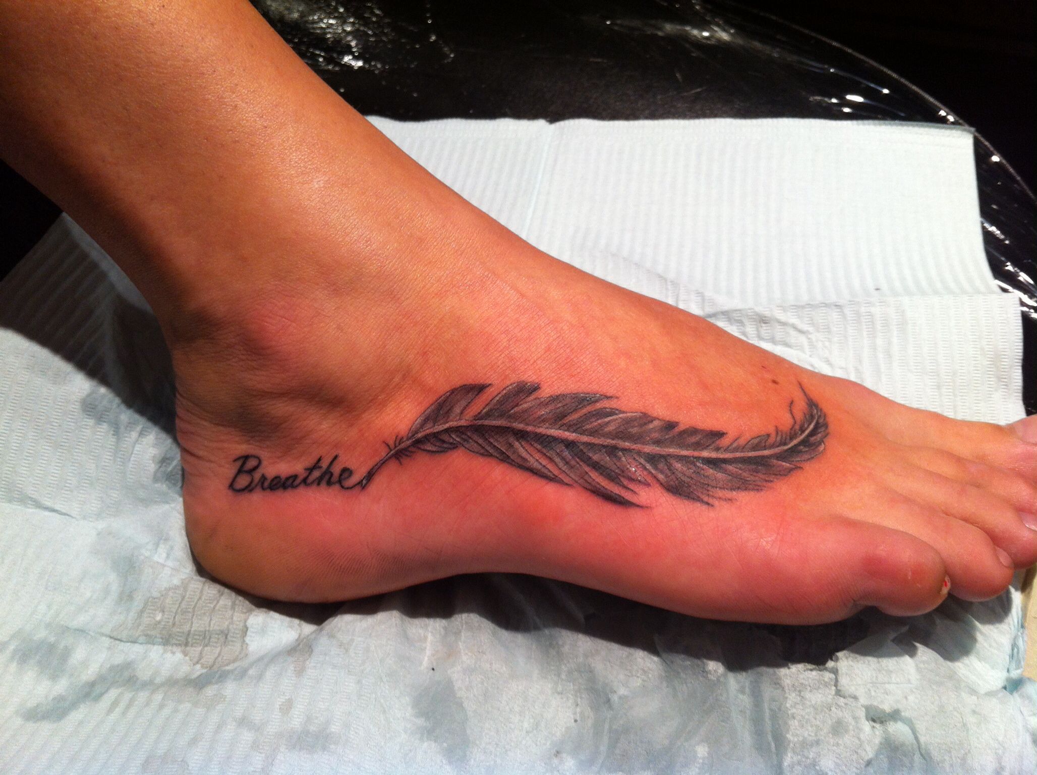 Share More Than 73 Feather Tattoos On The Foot Super Hot In Coedo Com Vn