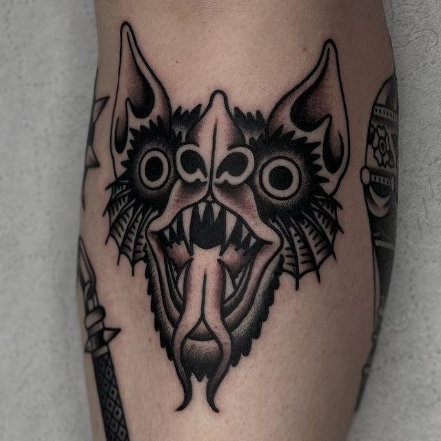 Share More Than 82 American Traditional Bat Tattoo In Cdgdbentre