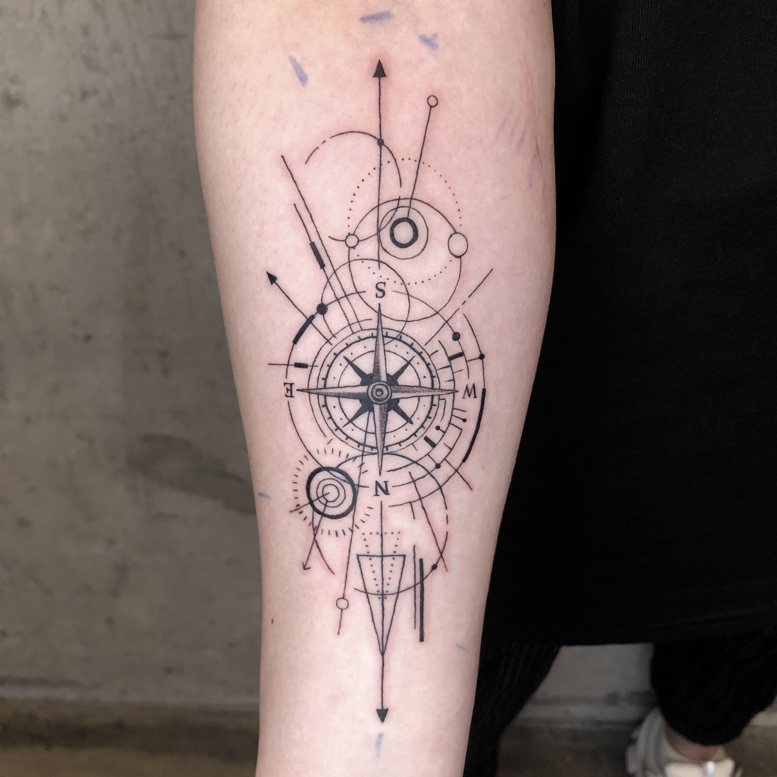 Share More Than 84 Compass Tattoo Stencil Super Hot In Coedo Com Vn