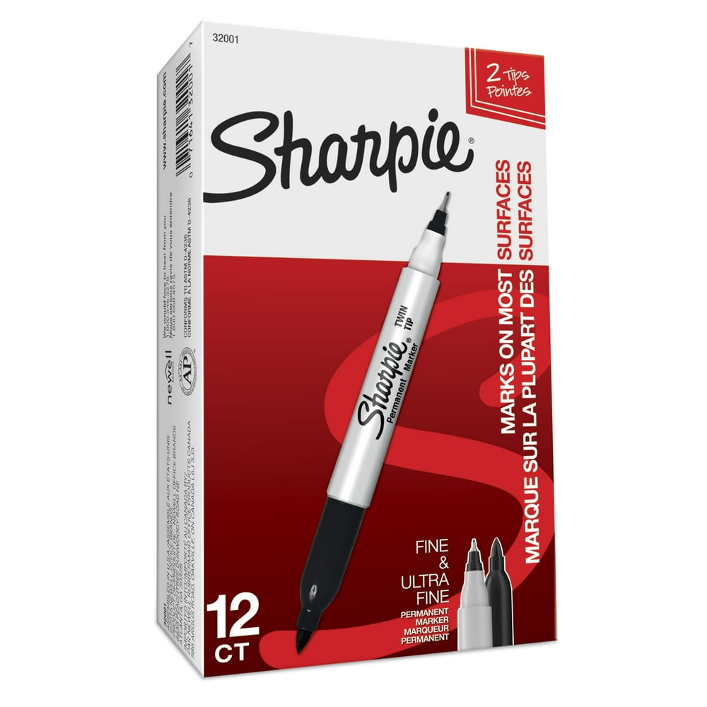 Sharpie Twin Tip Permanent Marker Red Walmart Com