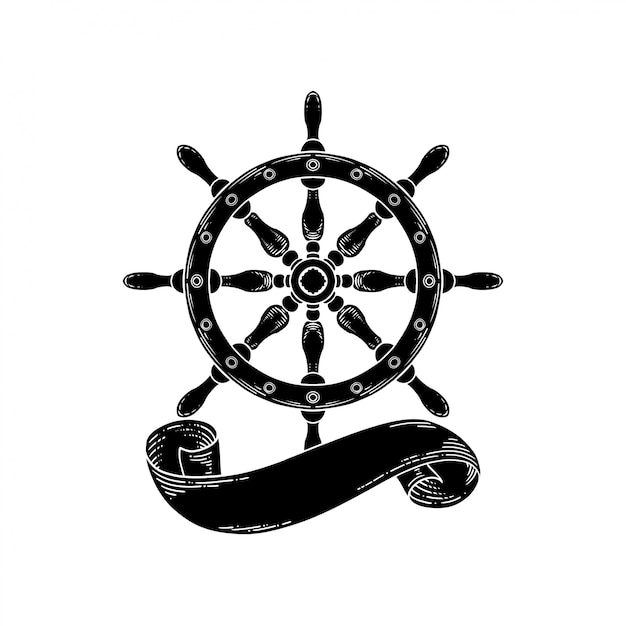 Ship Steering Wheel Tattoo Illustrations Royalty Free Vector Graphics