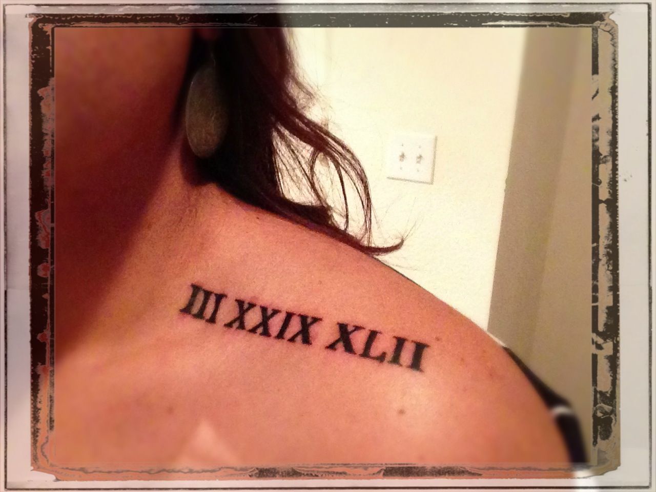 Shoulder Area Tattoo By Kristen Danae Roman Numeral Tattoo One Of My