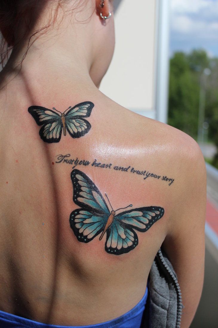 Shoulder Tattoos For Women Butterflies