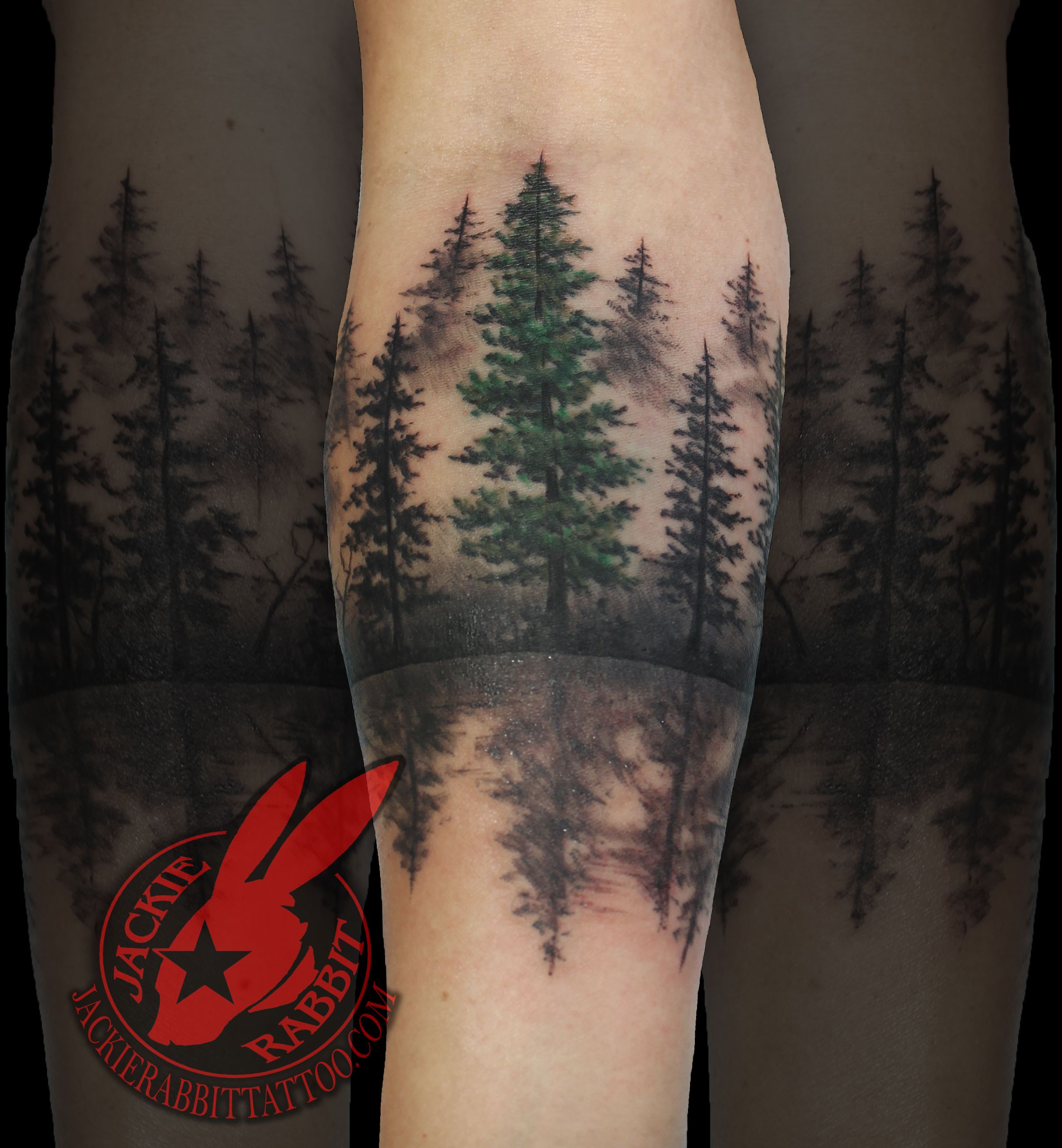 5 Stunning Silhouette Pine Tree Tattoo Ideas