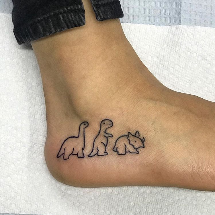 Simple Dinosaur Tattoos