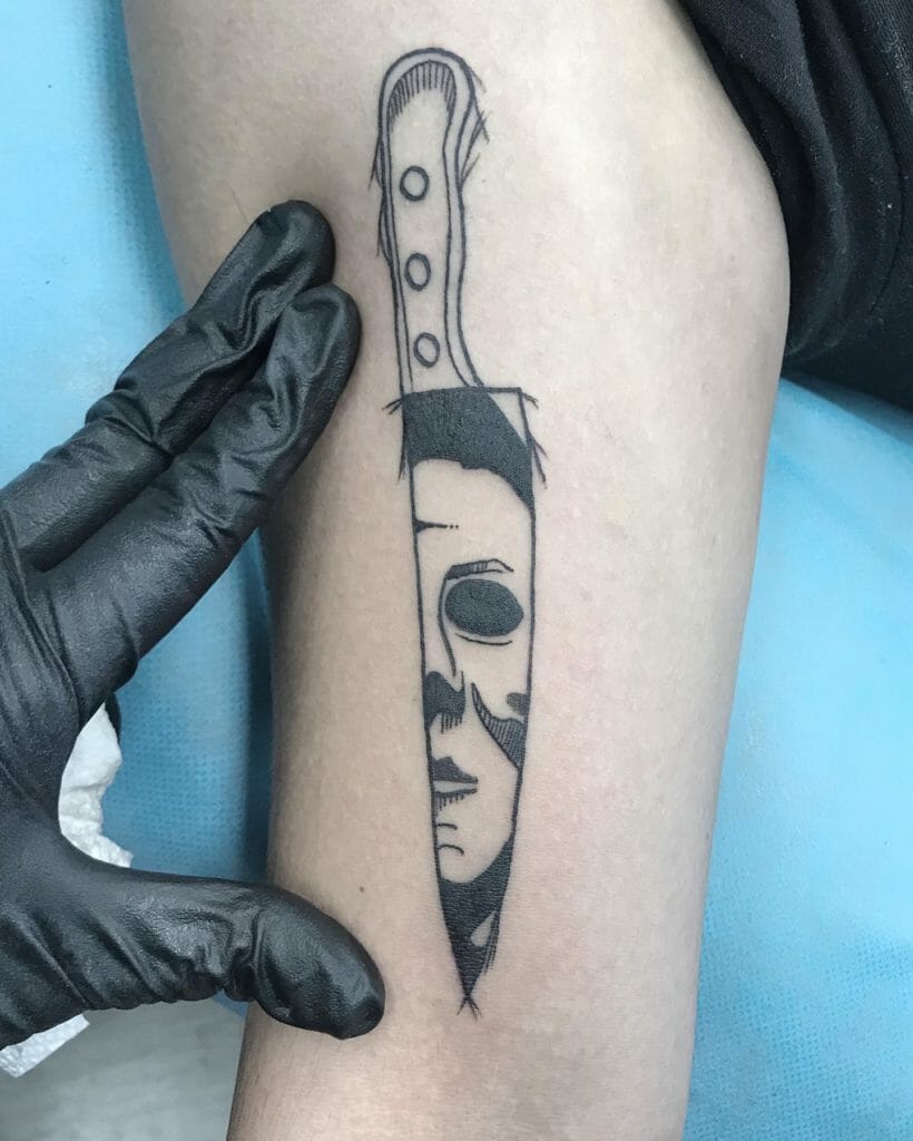 Simple Michael Myers Knife Tattoo Birchtruewhitevans