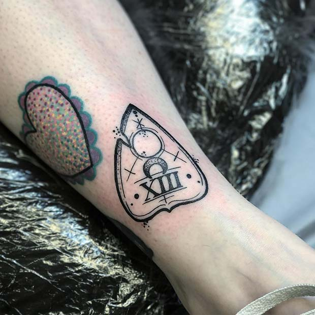 Simple Ouija Board Planchette Tattoo Google Search Badass Tattoos