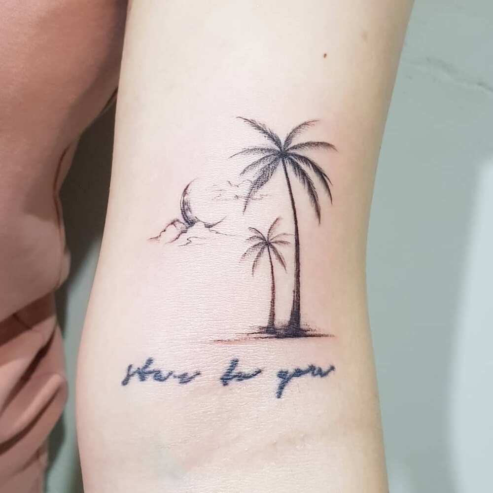 Simple Palm Tree Tattoos