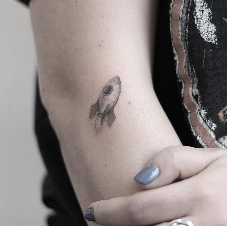 Simple Rocket Tattoo