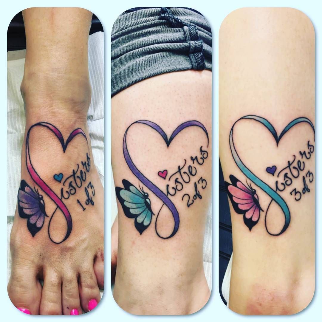 Sisters Will Always Be Connected By The Heart Matching Sister Tattoos