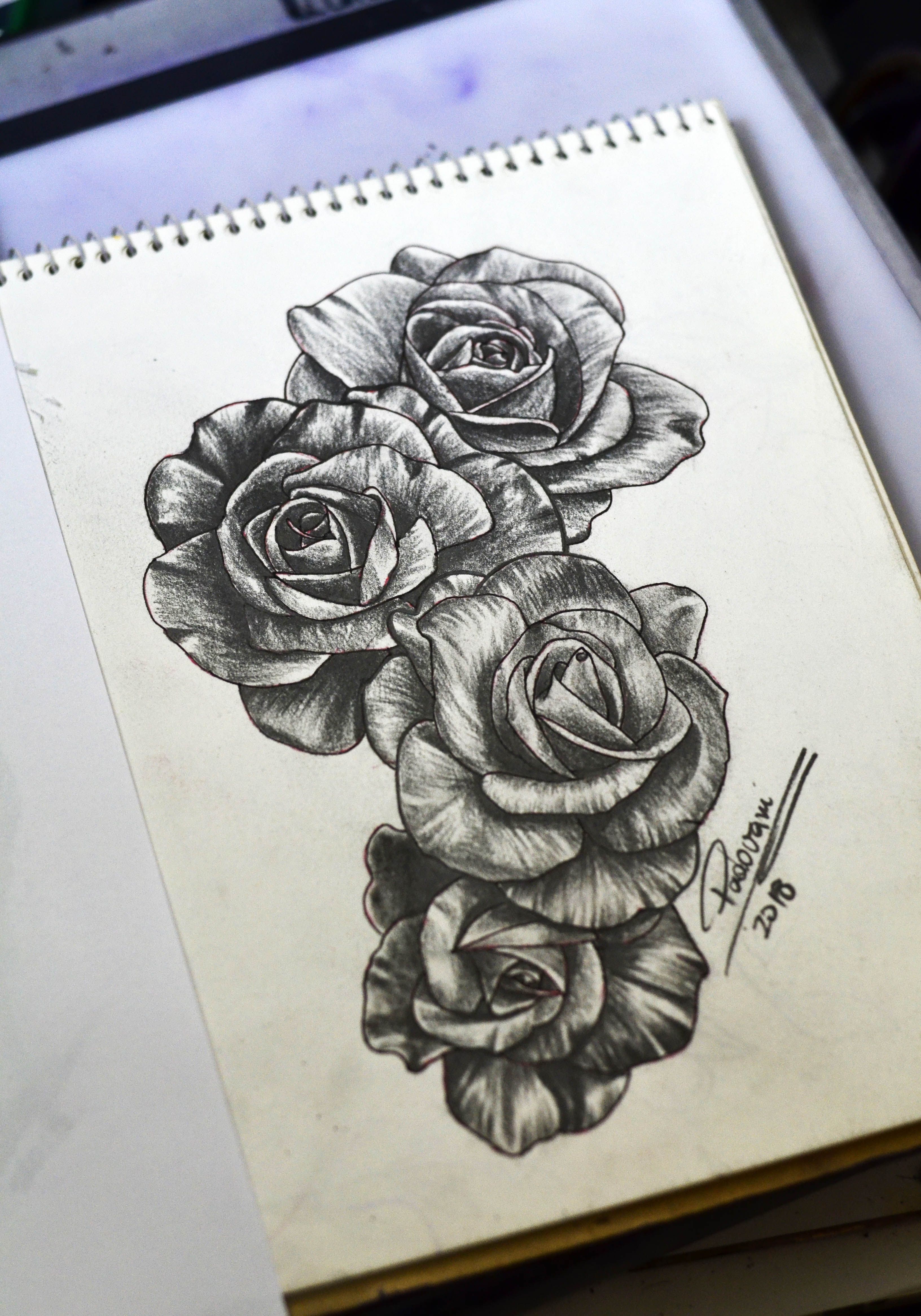 5 Stunning Rose Tattoo Sketches You'll Love