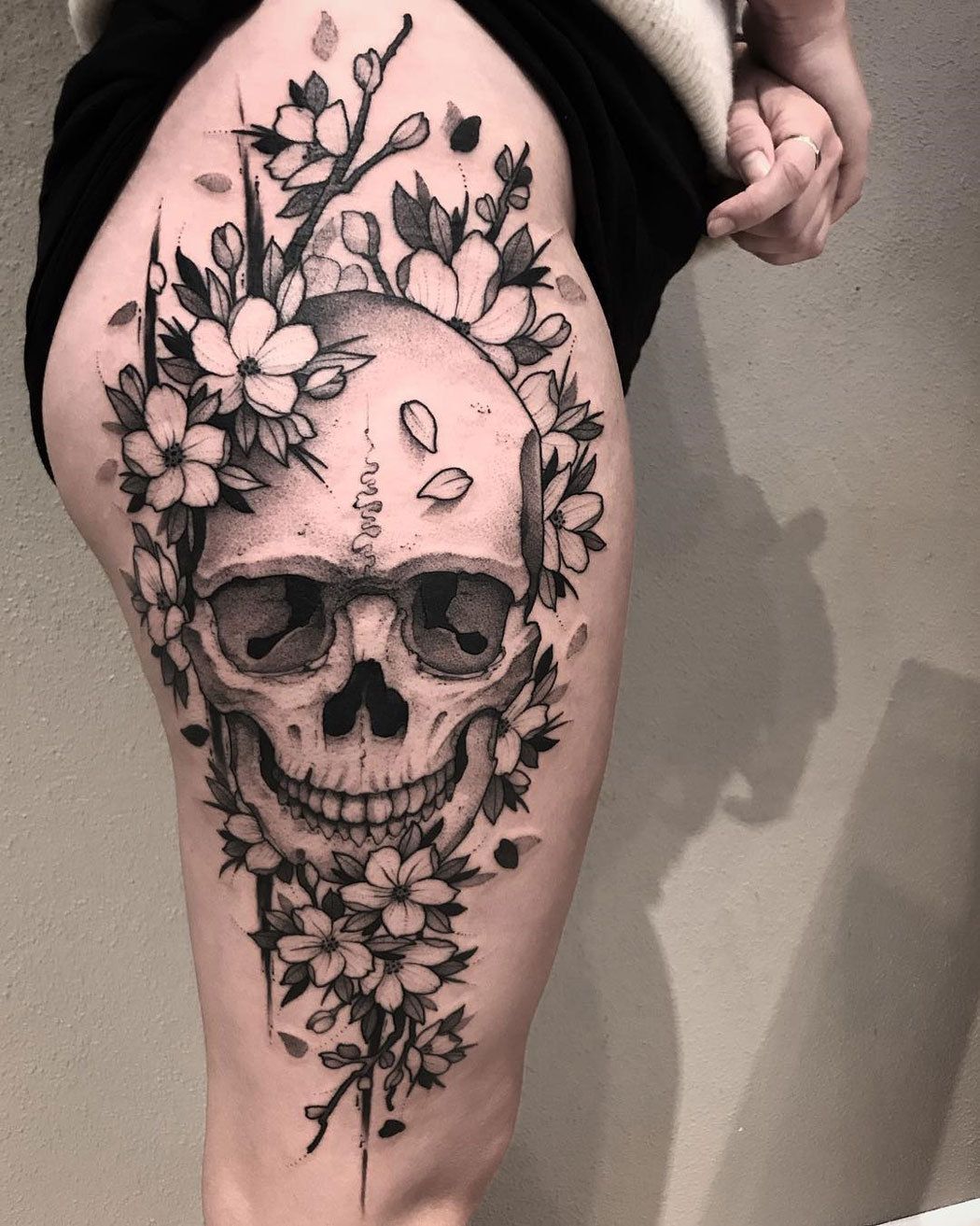 Skull And Flowers Tattoo Artofit