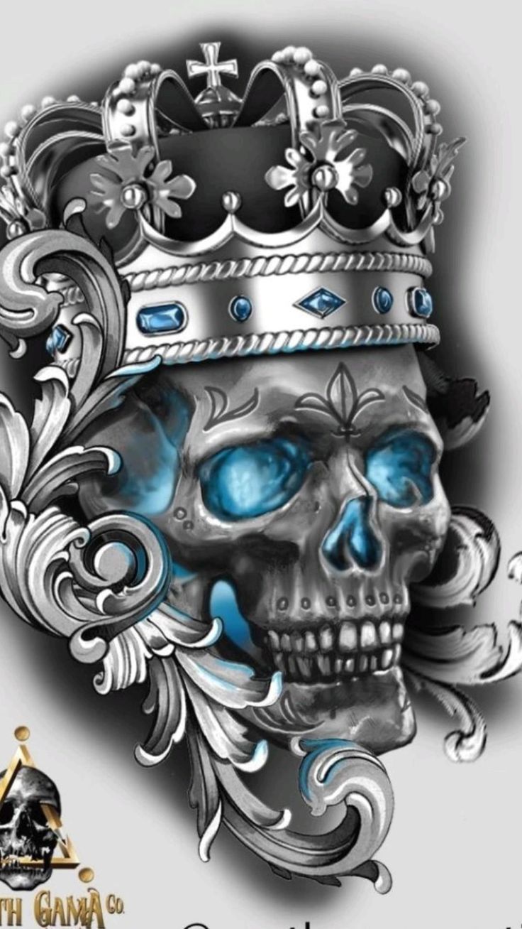 Skull King Crown Tattoo Images