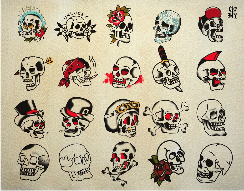 Skull Tattoo Flash By Ibi90 On Deviantart