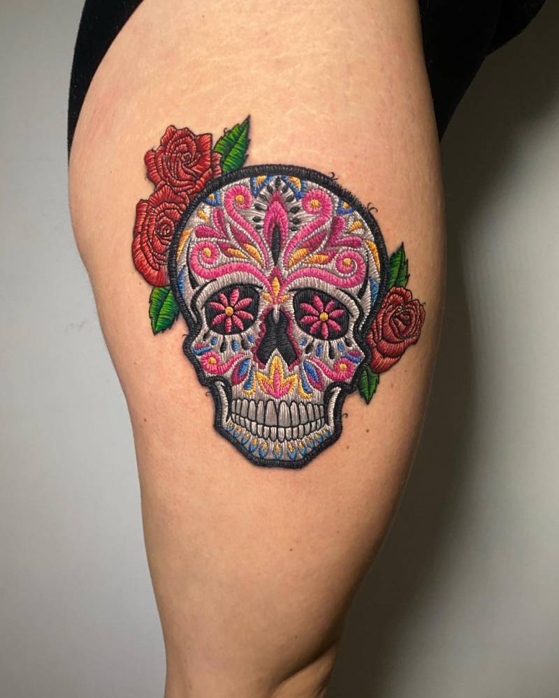 Skull Tattoo Mexican Viraltattoo