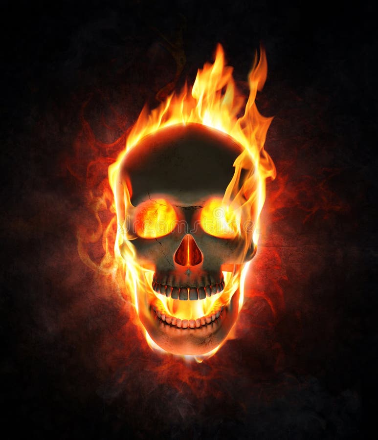 Skull With Flames