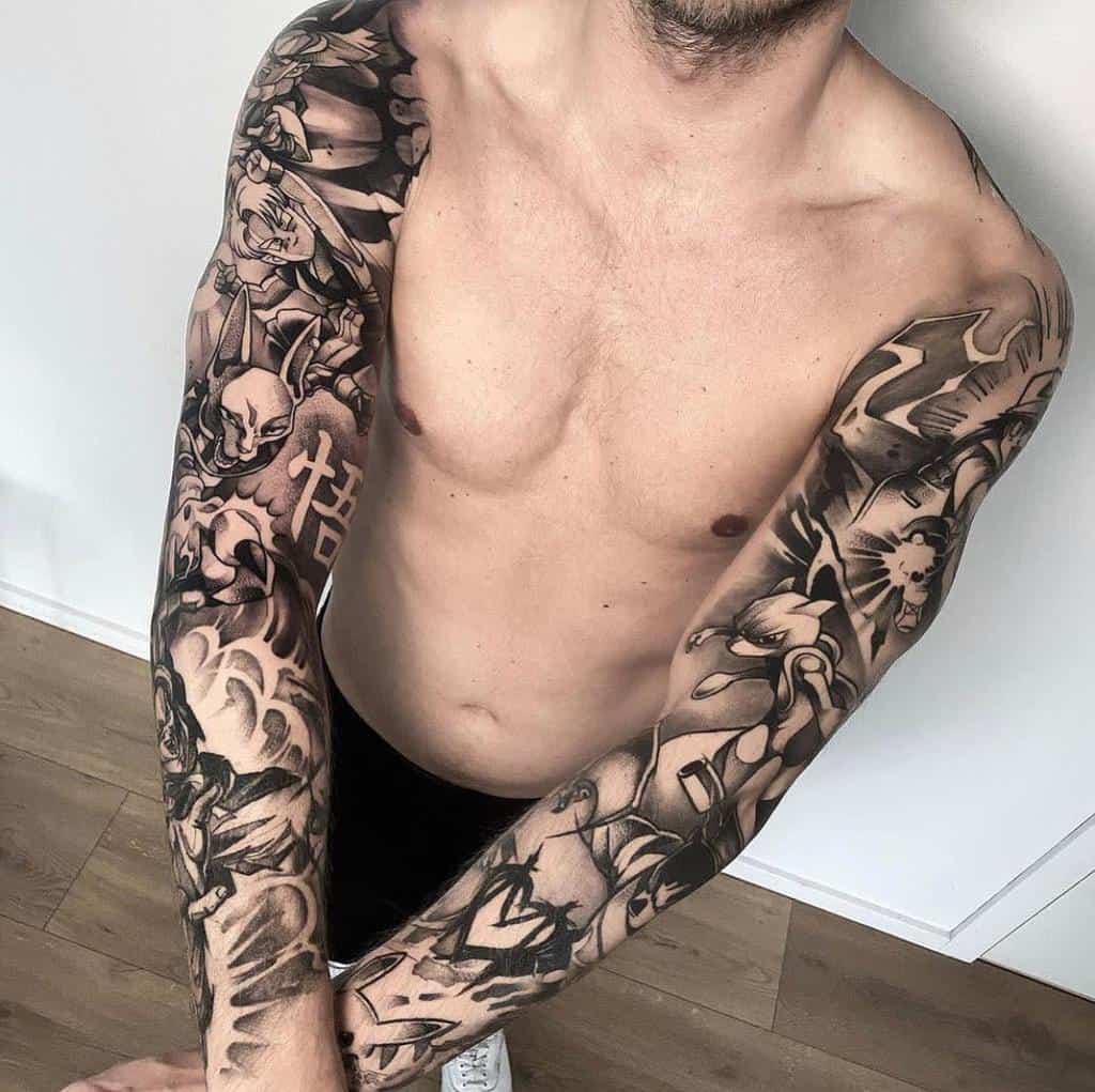 10 Creative Sleeve Tattoo Fill In Ideas