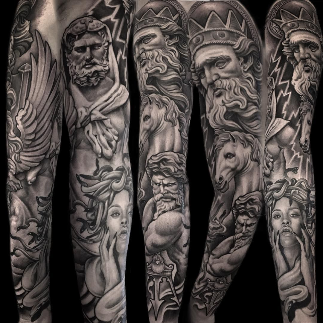 5 Divine Sleeve Tattoo Ideas Featuring Greek Gods