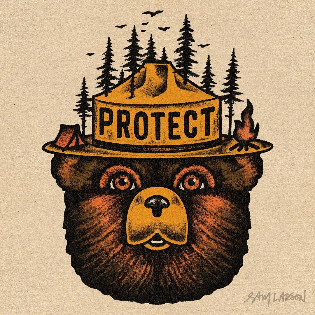 Smokey Bear Tattoo The Unnatural World Bear Tattoos Tattoos