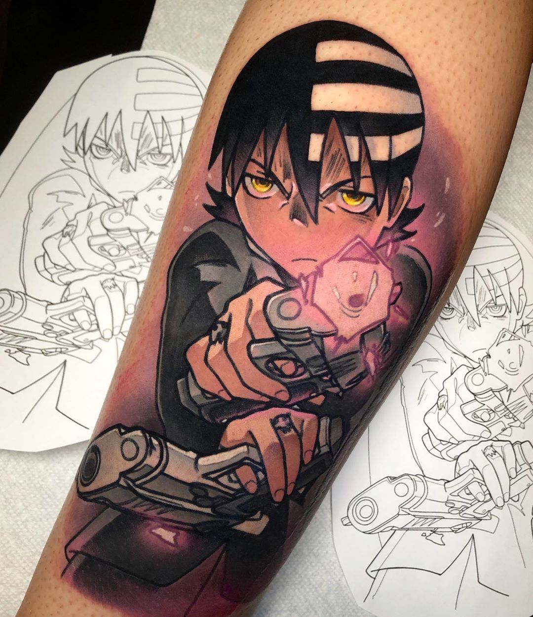 Soul Eater By Hawkystorm Anime Tattoos Japanese Tattoo Art Line Art