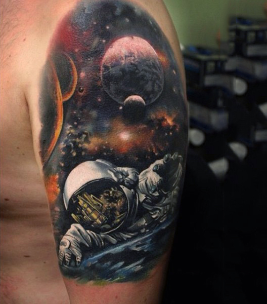 50 Stunning Space Tattoos For Men in 2023