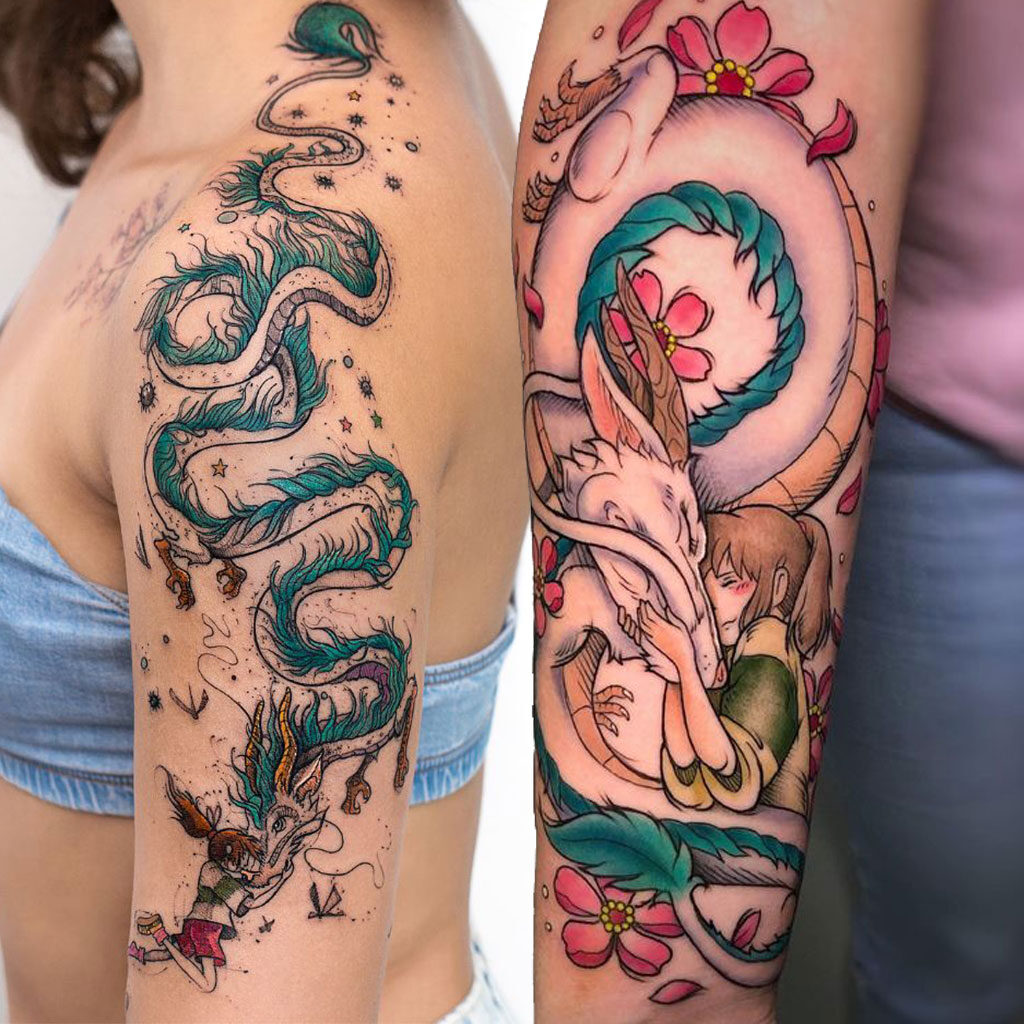 5 Stunning Spirited Away Dragon Tattoo Ideas