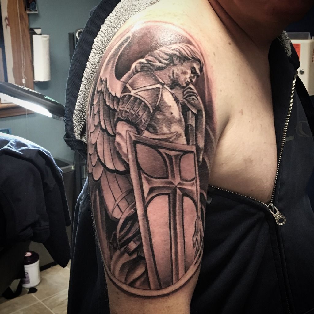 St Michael Chest Tattoo Arm Tattoo Sites