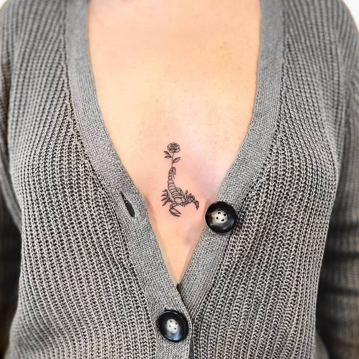 Sternum Tattoo Ideas That Will Make You Want A Tattoo Between Your Breasts