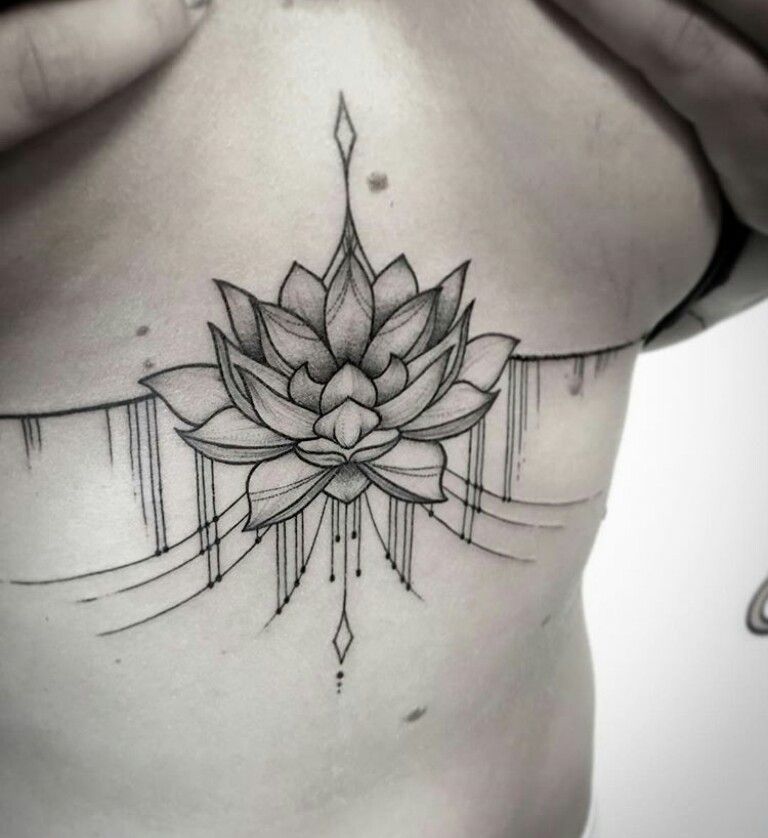 Sternum Tattoo Lotus Sternum Tattoo Design Lotus Tattoo Design