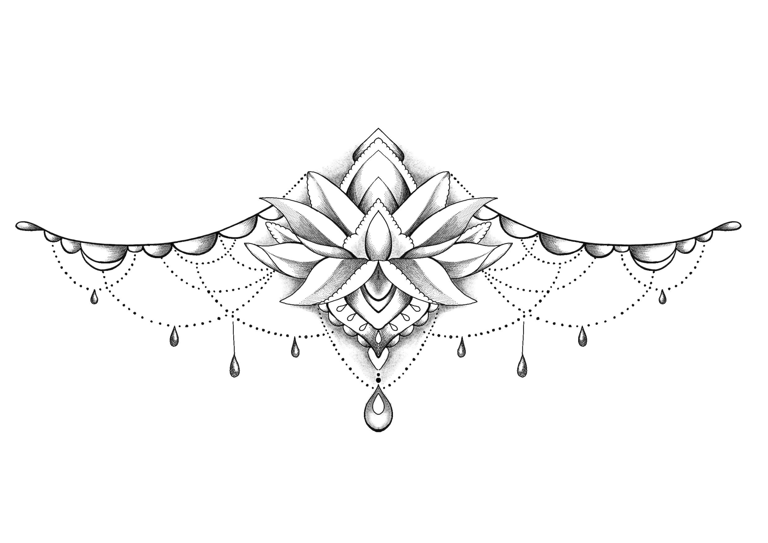 Sternum Tattoo Template