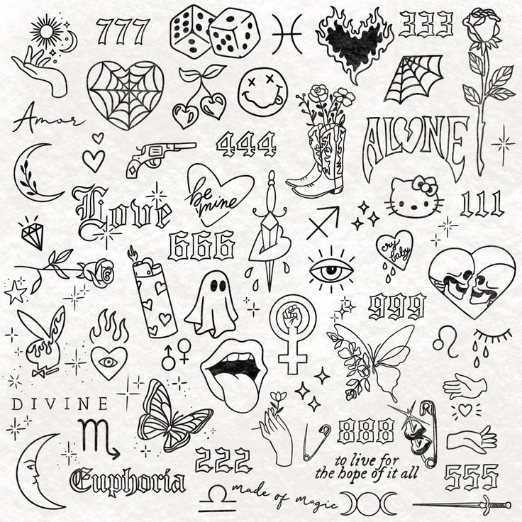 Sticker Tattoo Flash Flash Tattoo Sleeve Small Pretty Tattoos