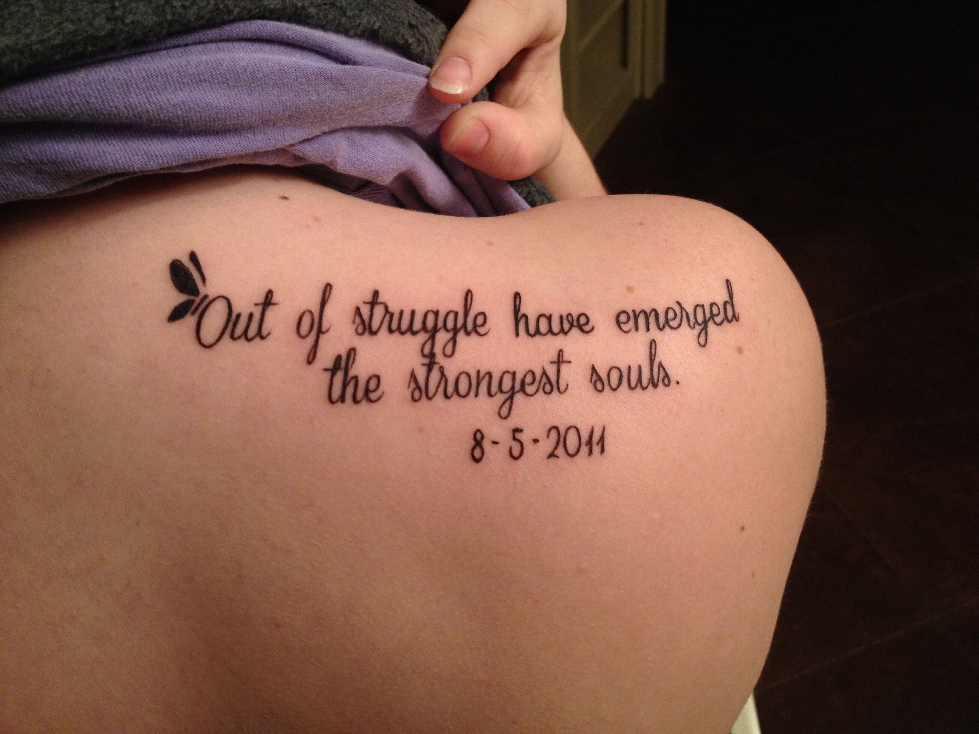 Strength In Ink Thigh Tattoo Quotes Elegant Tattoos Struggle Tattoo