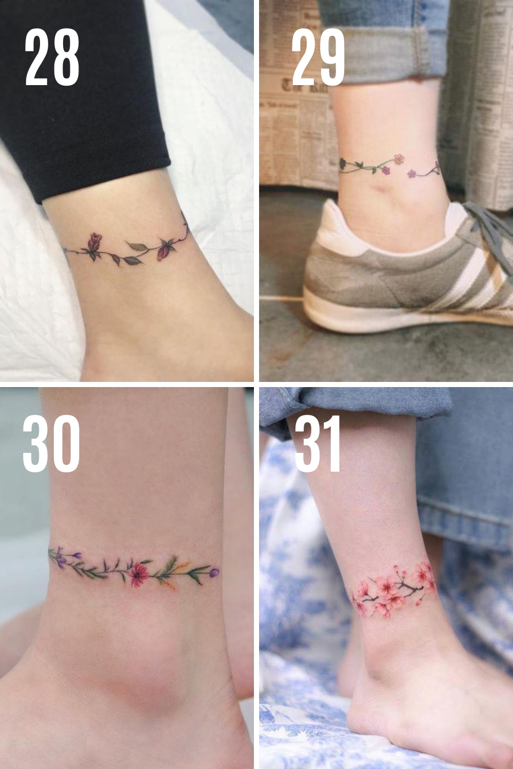 Stunning Flower Ankle Tattoo Ideas You Ll Love Tattoo Glee