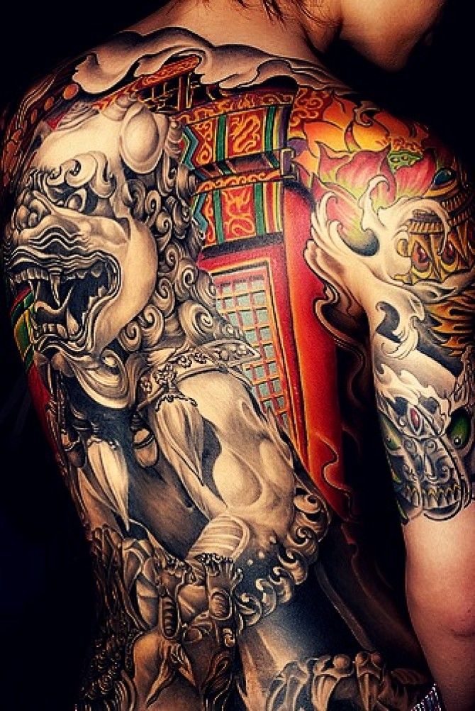 Stunning Japanese Work Foo Dog Tattoo Japanese Tattoo Designs Ink Tattoo